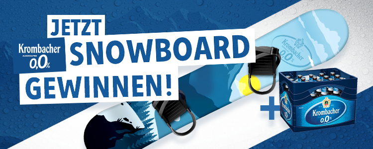 Krombacher verlost 10 exklusive Snowboard Pakete